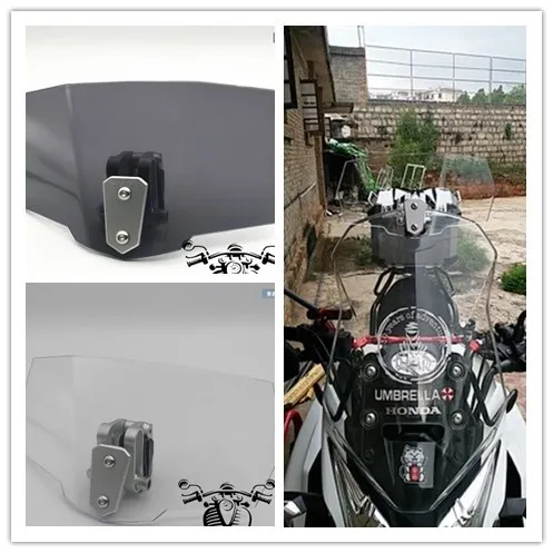 Motorcycle Risen Windshield Windscreen Bracket Set Screen Protector Adjustment Lockable for suzuki DL650 DL1000 Universal | Автомобили и