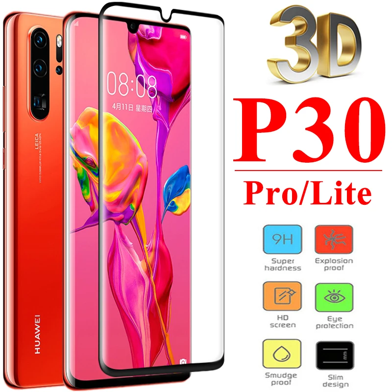 

3D Protective Armor Glass On The For Huawei P30 Lite Light Pro P 30 ScreenProtector Huwei Huaweii Huawri 30P 30Pro Tempered Film