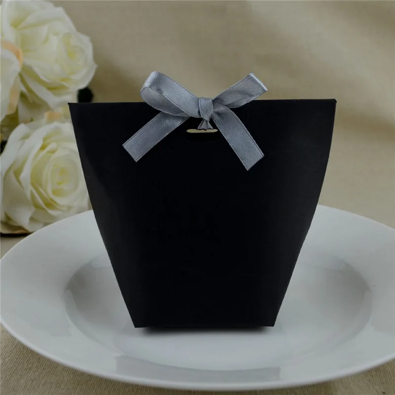 DIY Чистая крафт-бумага сумка Свадебная сумка для конфет коробка Шоколадный Картон день рождения ретро крафт бумажный пакет