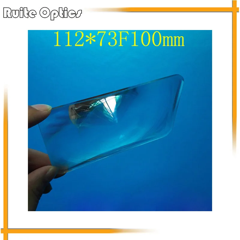 

2pcs 112x73mm Rectangle Optical PMMA Plastic Fresnel Lens Focal Length 100mm for Projector Plane Magnifier,Solar concentrator