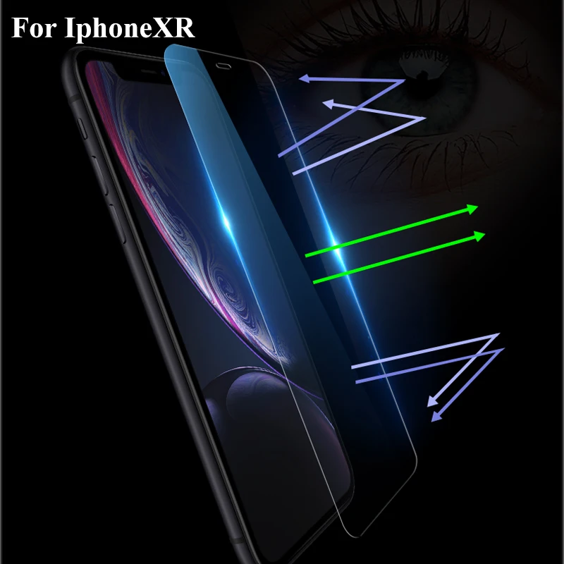 2PCS Black Ultra Thin screen protector Tempered Glass For Iphone XR X R