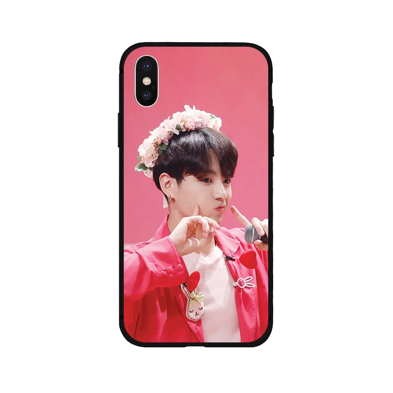 Euphoria Jungkook kim namjun KPOP, мягкий черный чехол из ТПУ для Apple iPhone X, XR, XS MAX, 7, 8, 7 plus, 6, 6S Plus, 5, 5S, SE