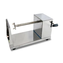 Руководство нержавеющей стали Tornado витой картофель Slicer спираль картофель резак чипсы ZF