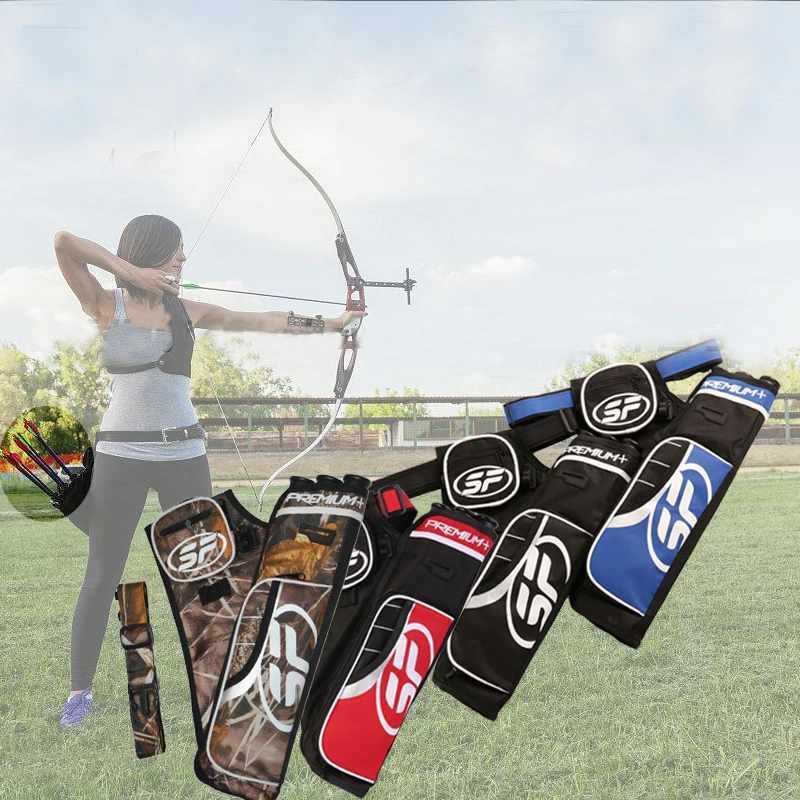 3 Tube Archery Arrow Quiver Holder with Adjustable Belt for Back or Waist Use 3 Tube Archery Arrow Quiver Holder with Adjustable Belt for Back or Waist Use