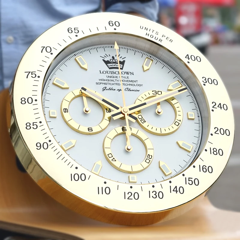 

Luxury Metal Watch Shape Round Wall Clocks with Silent Mechanism