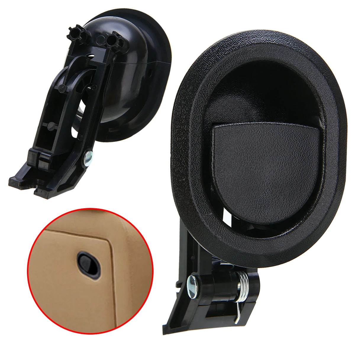 1pcs Black Hard Plastic Release Lever Handle Replacement For Oval Recliner Sofa Chair New With Two Screw Holes