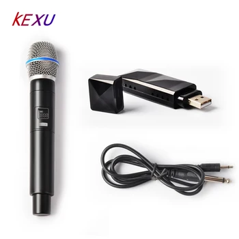 

KEXU Professional Karaoke Wireless Microphone 3.5mm 2 in 1 Mini USB Receiver For Speech Speaker Megaphone Church Lectures Mic