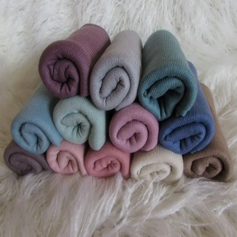 Newborn Stretch Knit Wrap Baby Swaddle Blanket Backdrop Photography