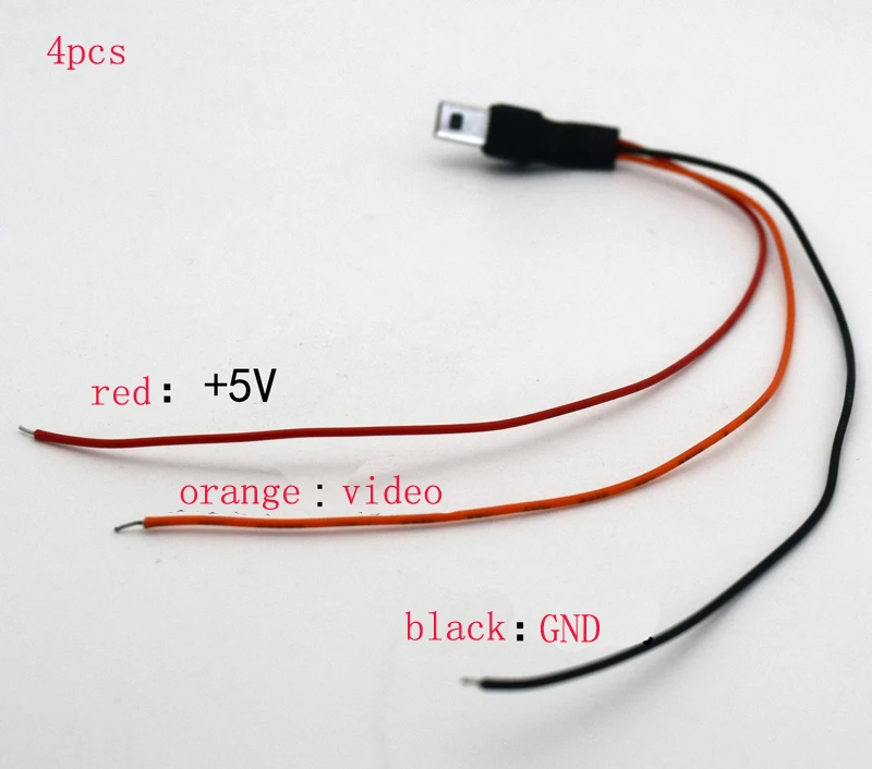 4 шт./лот 5 V AV Выход линия провод подачи питания для соколиный глаз Firefly микро экшн Камера Радиоуправляемый гоночный FPV Photography запасные