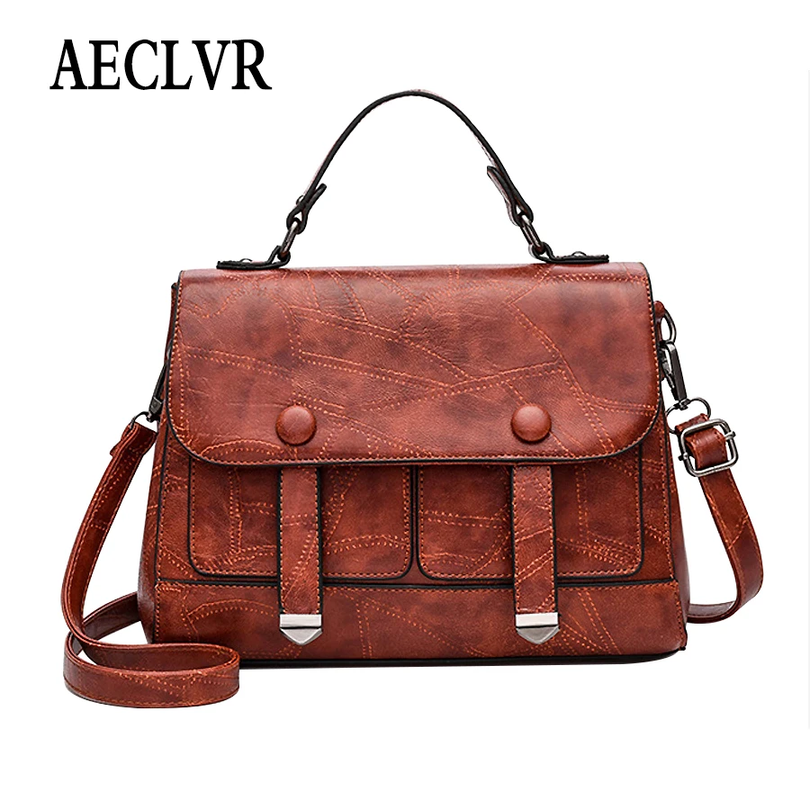 

AECLVR Business Style Ladies Handbags Soft Pu Leather Women Shoulder Bags Casual Tote Bags Solid Color Crossbody Bags Bolso