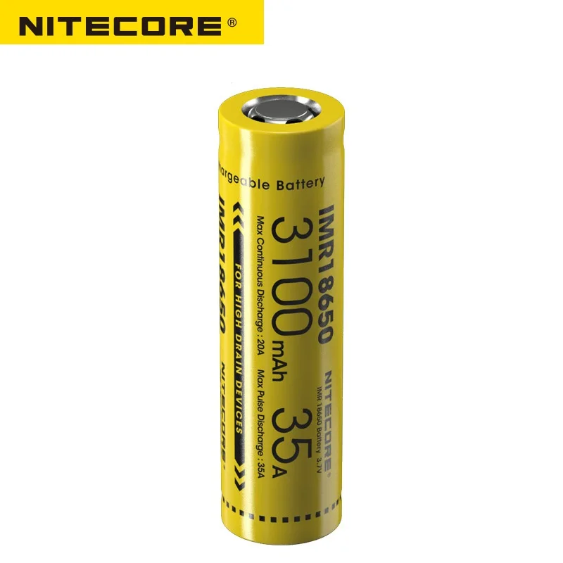 Аккумуляторная батарея Nitecore IMR18650 3100 мАч 35 А 3 7 в|Портативные осветительные