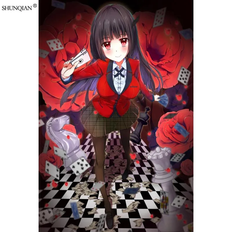 Kakegurui печати плакатов из шелковой ткани с принтом плакат ткань пользовательские