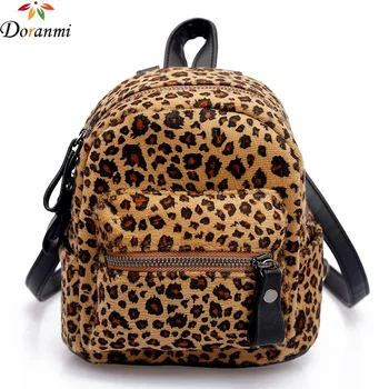 

DORANMI Autumn Leopard Mini Backpacks 2019 Chic Wool Small Backpack Casual Schoolbag Female Shoulder Back Bag Mochila DJB856