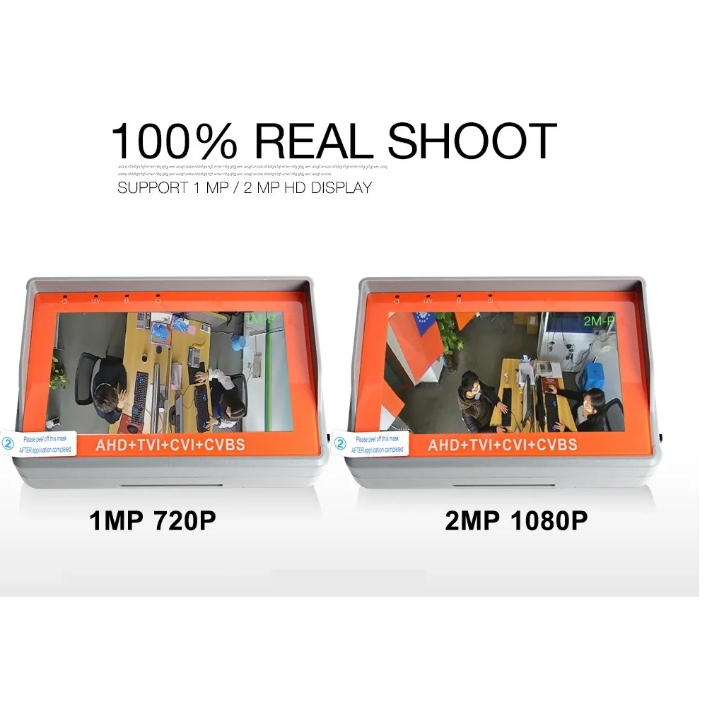 IV7S 4 в 1 AHD + TVI CVBS камера CVI тесты er 1080 P/2MP CCTV 3 дюймов ЖК дисплей видео 5 В/12 В мощность