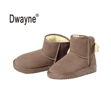 Botas de Neve de Couro genuíno zapatos mujer Sapatos Ankle Boots para Mulheres Botas de Inverno botas femininas Inverno SN363-88