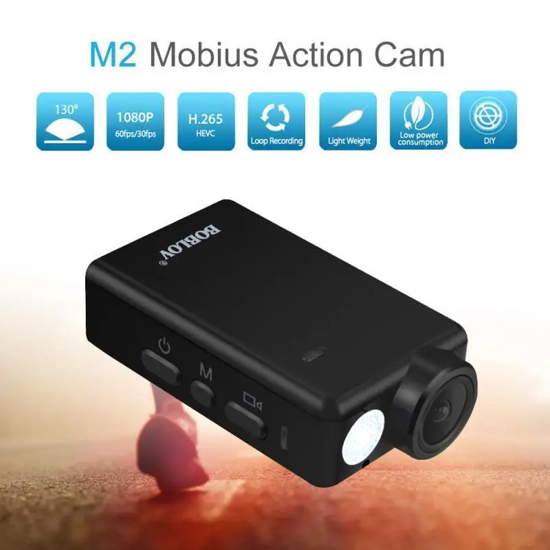 Boblov m2 H.265 видео H.264 DVR мини 1080 P 60fps helment действие регистраторы Камера 2.03 Версия