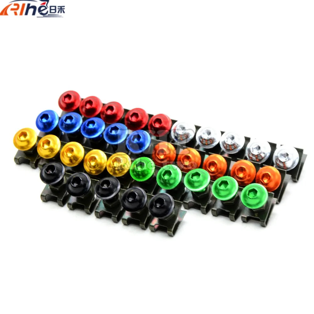 

green Universal 6mm motorcycle fairing screw kit set screws for Hyosung GT250R GT650R Kawasaki NINJA 250R NINJA 300R zx9r/zx10r