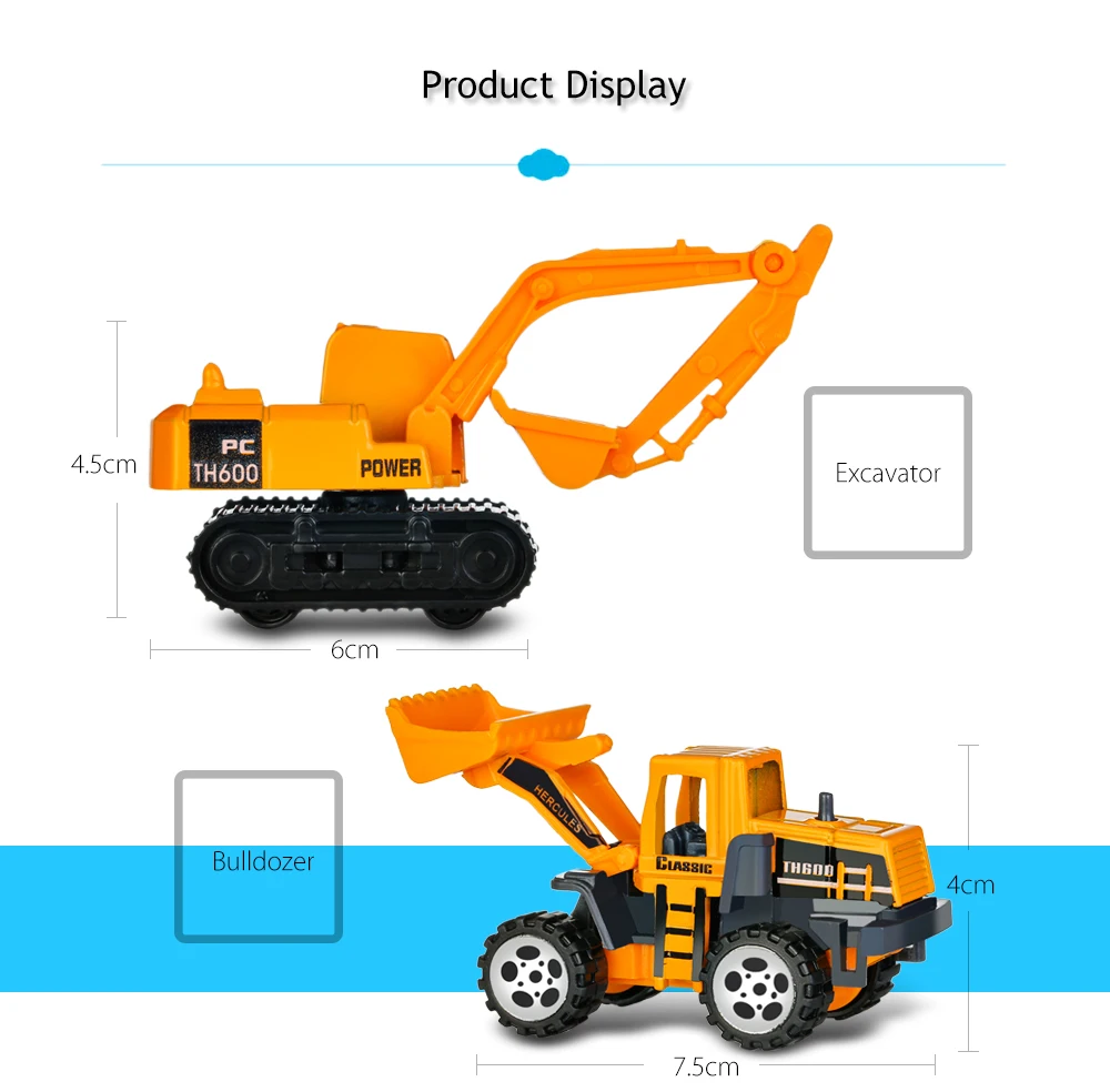 Mini Engineering Car Diecast Alloy Construction Vehicle Dump-car (6)