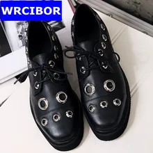 PLUS Size 34-42 Brogue Oxford Shoes Women Flats New Spring 2017 Fashion Women Shoes sapatos femininos sapatilhas zapatos mujer