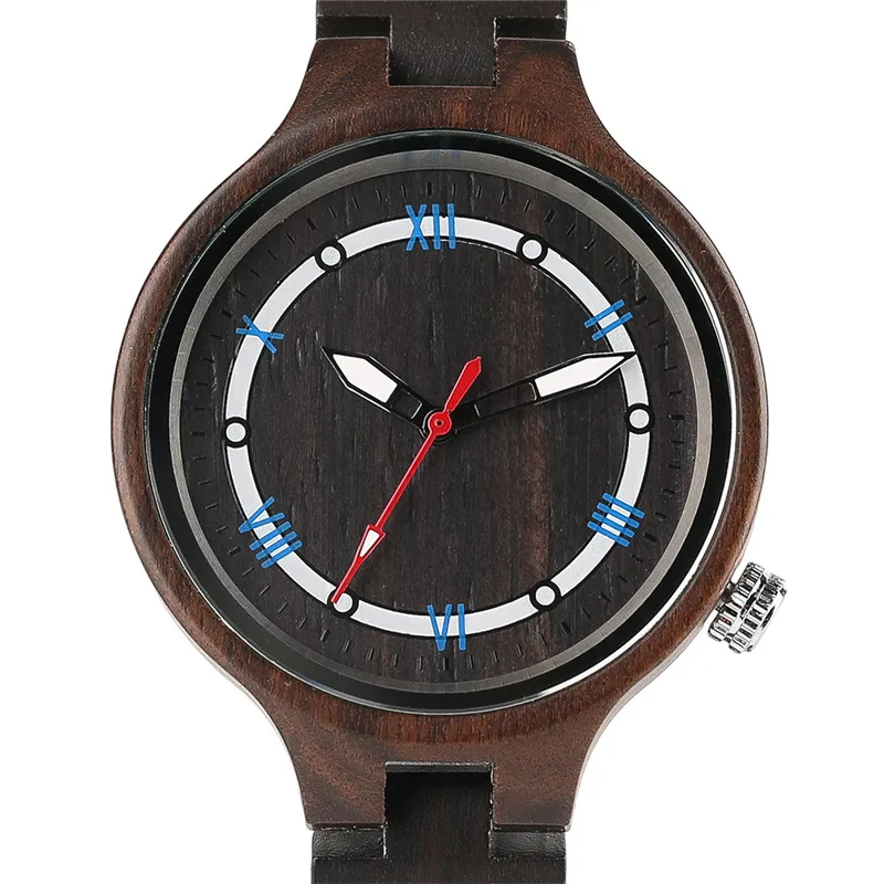Casual Black Brown Zebra Stripes Sandalwood Natural Handmade Full Wooden Women Quartz Watches Sisters Sports Watch Gifts (10)