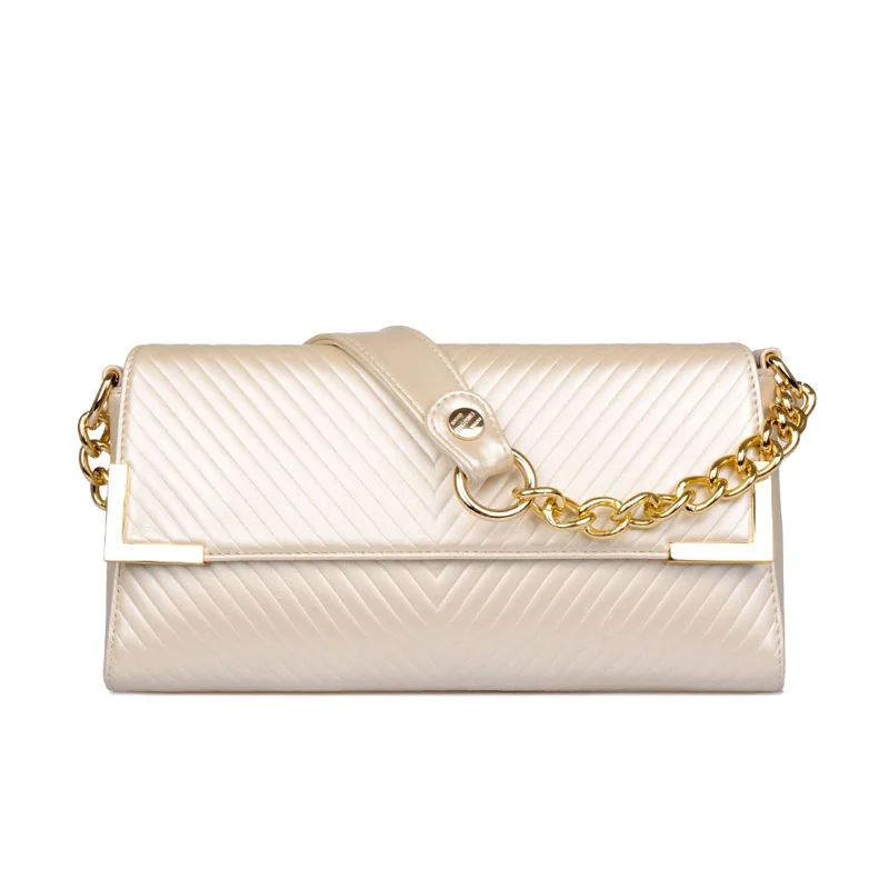 Trendy Striped Flap Bag 2016 New Luxury Noble Chain Bag Fashion Small Crossbody Bag Women Elegant