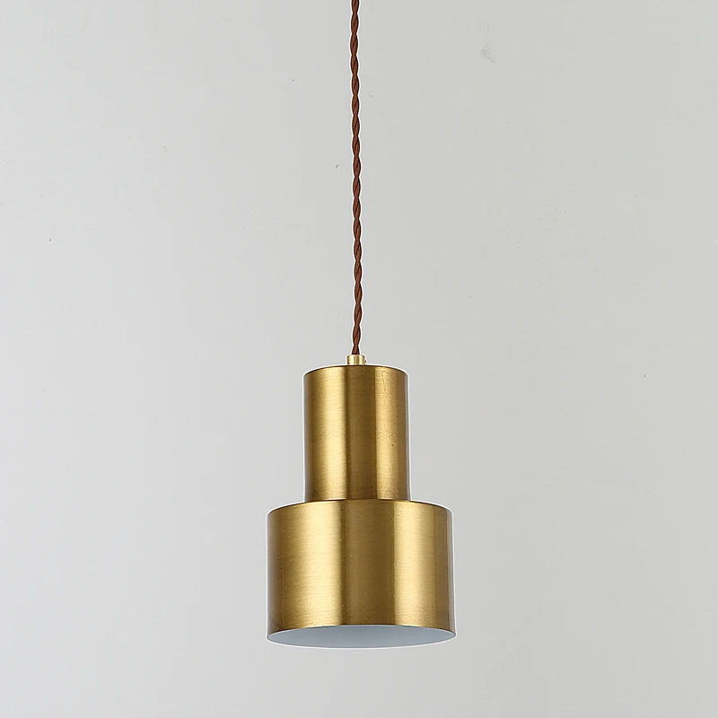 Скандинавский Золотой Бронзовый подвесной светильник, современный минималистичный светильник, подвесной светильник, антикварный светильник, подвесной светильник с металлическим шнуром