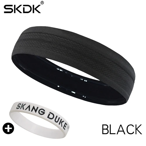 SKDK Повязка На Голову Sweatband эластичная Йога бег фитнес пот полоса головная повязка лента для волос голова предотвращает пот полоса Спортивное оборудование - Цвет: Black