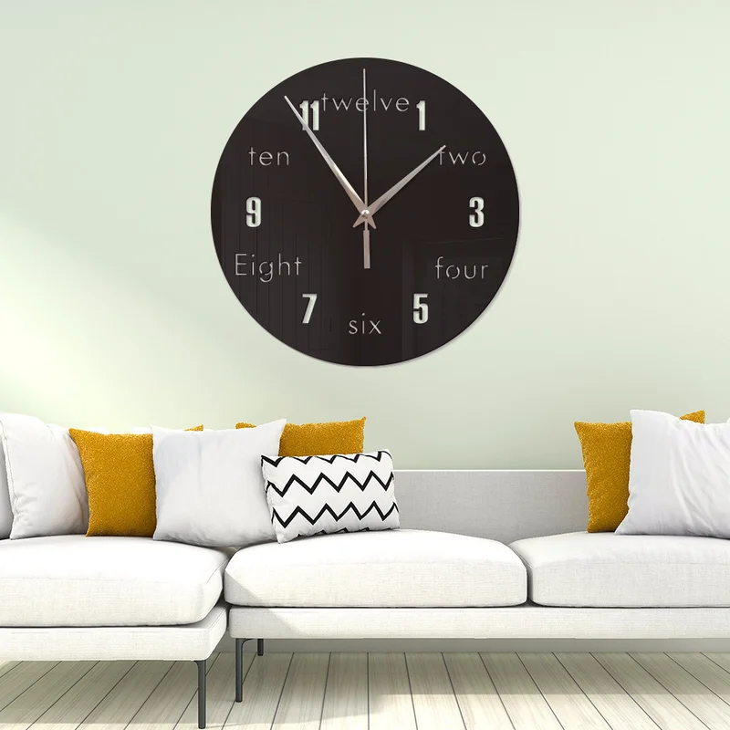 

New Creative Digital Acrylic Mirror Wall Clock Decorative Clock Custom Wall Table Wall Clock Modern Design