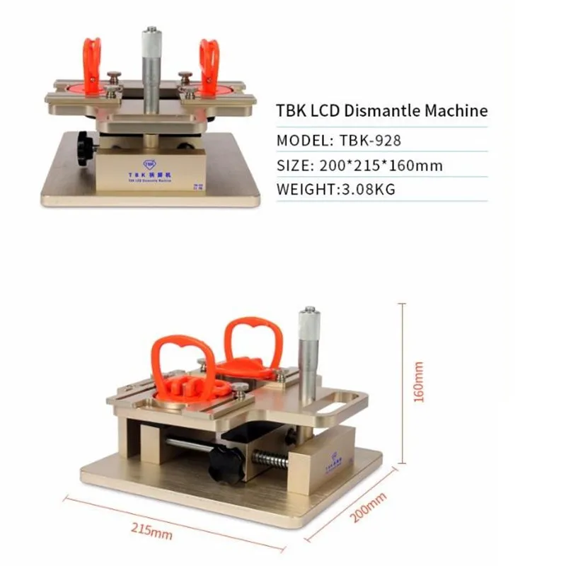 TBK-928 LCD dismantle machine A-frame Separator for samsung precisely adjust by micrometer TBK-928 LCD dismantle machine A-frame Separator for samsung precisely adjust by micrometer