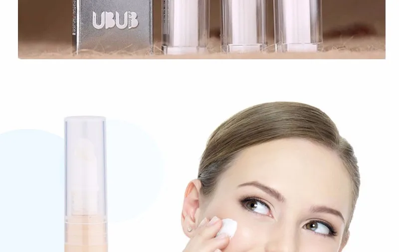 UBUB 3 Colors Face Makeup Concealer Cream Brush Convenient Rotary Concealer Brush Professional Foundation Concealer Makeup Brand (7)
