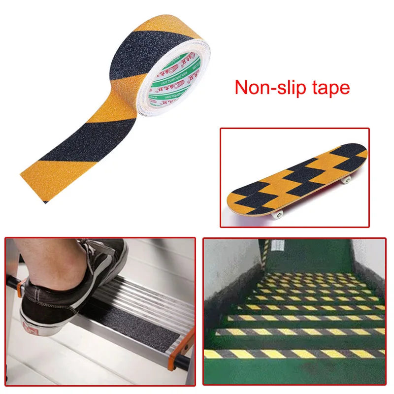 

2.5cmx5m Anti Slip Traction Tape Strong Grip Abrasive Tapes for Indoor Outdoor Stairs Boat Decks GQ999