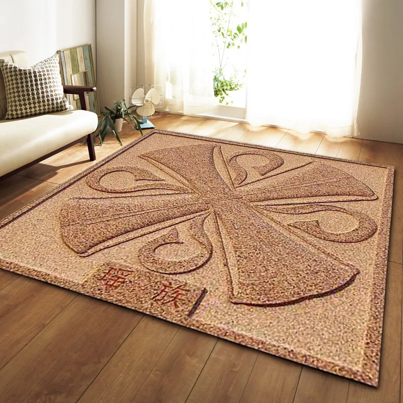 Коричневый известный семейный талисман ковры для современной гостиной Детский ковер Sajad спальня круглый пол дома ковры буррито одеяло