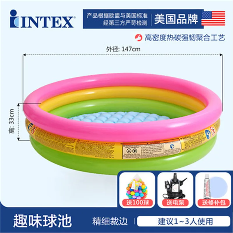 Us 36 3 34 Off Intex Inflatable Swimming Pool Baby Household Large Playing Pool Indoor Baby Ocean Ball Pool Bathtub Baby Family Play Swimming In