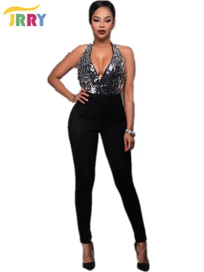 jumpsuit with sequin top
