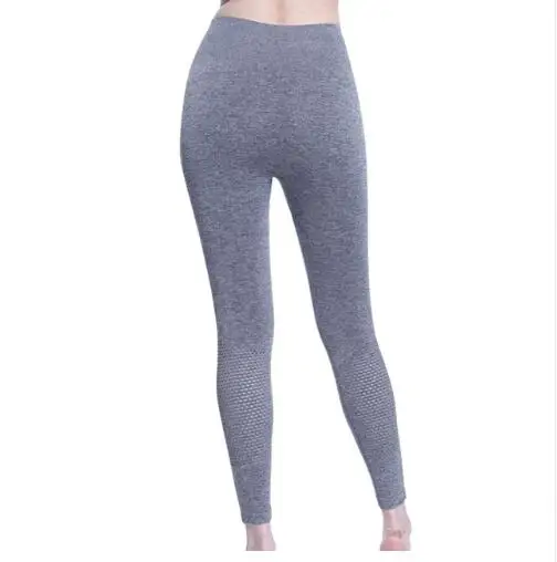 YJ 104-gray Новинка, женские спортивные Леггинсы для йоги, спортивные плотные леггинсы для йоги, штаны для йоги, женские трико для бега, 3 цвета - Цвет: YJ 104-gray