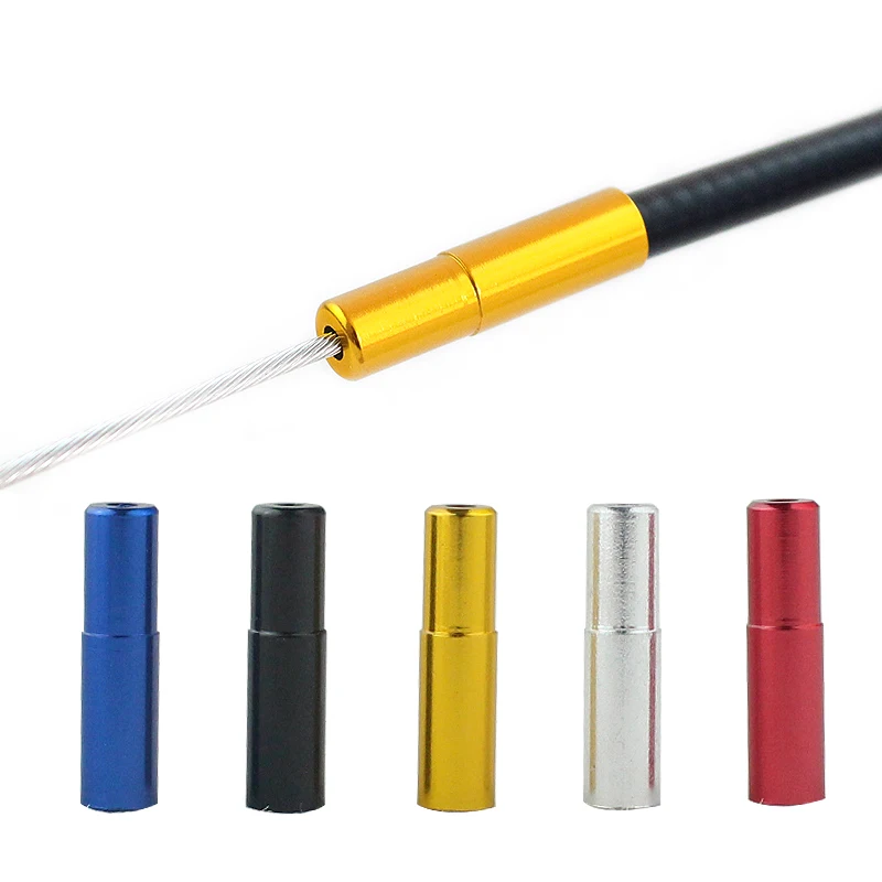 10pcs Mountain Road Folding Bike Aluminum Alloy Wire Cap Color Aluminum