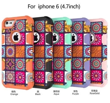 

10pcs/NewTwo-color Contrast color Jiugongge Anti-drop Mobile Phone Case Suitable for iPhone6 4.5 Inch Fashion Dust Phone Case