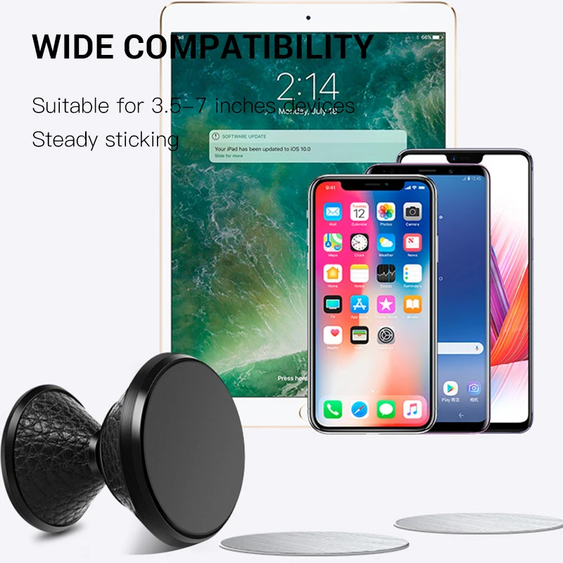 QIIHII магнитный держатель для телефона Iphone смартфон Huawei Универсальный Автомобильный держатель для телефона кожаный Магнит-держатель телефона Подставка для автомобиля