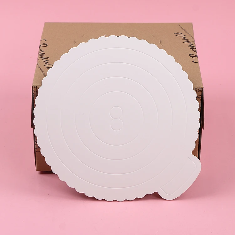 

8 inch Wholesale Round Cardboard Birthday Celerbration Cake Tray Cake Base Baking Paper Cake Pad Tool 10pcs/lot
