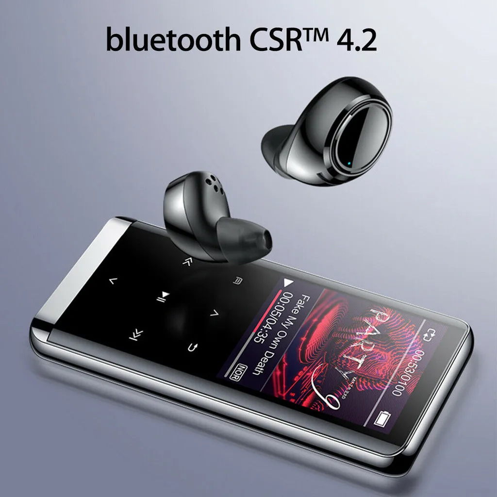 MP3 плеер HIFI спортивные музыкальные колонки MP4 Media Player FM радио Регистраторы 8/16GB двойное изогнутое стекло экрана 5D звук