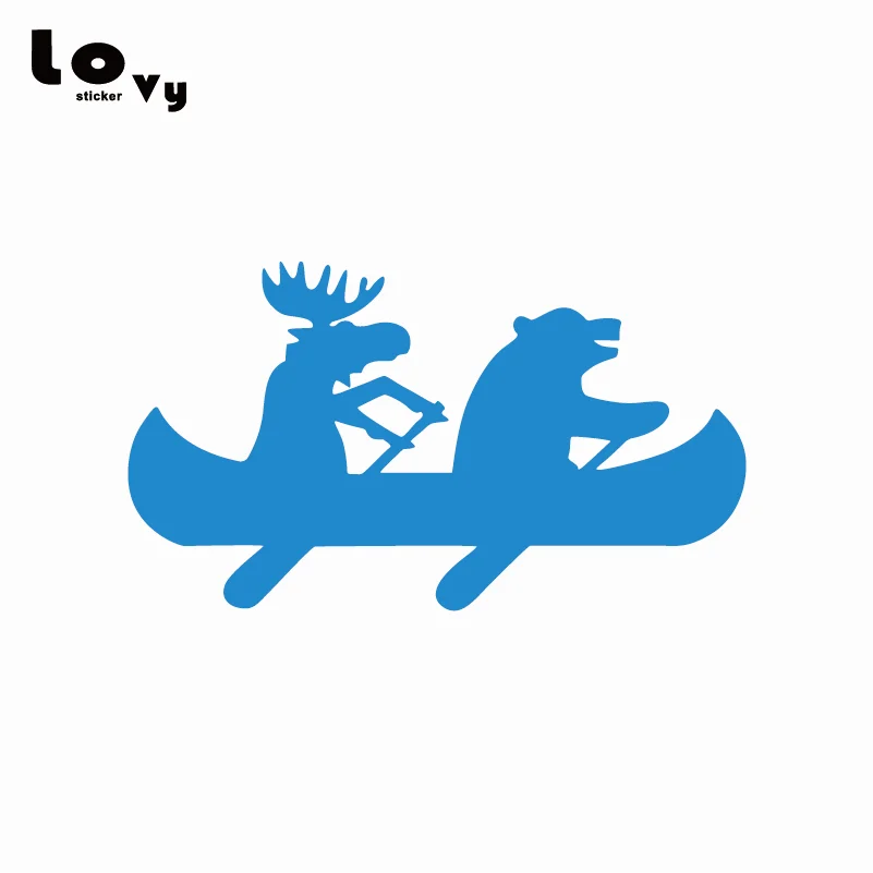 Интересная Виниловая наклейка для автомобилей Moose Bear виниловая забавная с