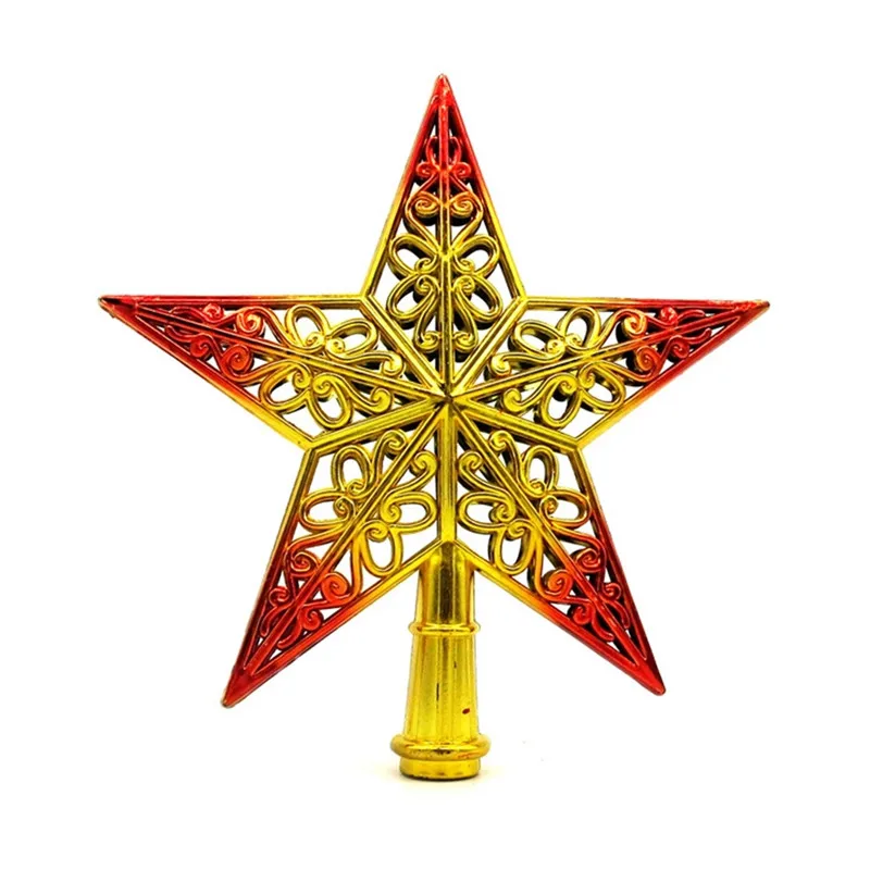 Imixlot пластиковая Милая блестящая Звезда верхнее украшение Рождественская елка украшение Рождественские декоративные принадлежности 4 цвета