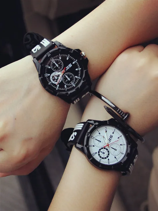 Модные женские часы Harajuku стиль студент прилив мужские часы пару часов тенденции мужской Кварцевые