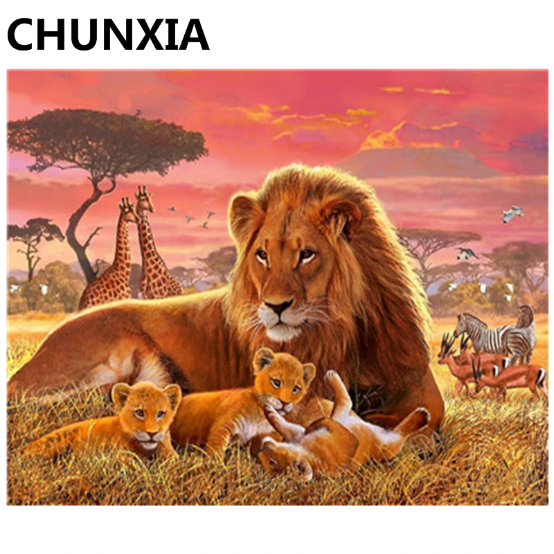 

CHUNXIA Painting By Numbers DIY Framed Oil Paint Pictures Wall Art Home Decor Unique Gift Y5674