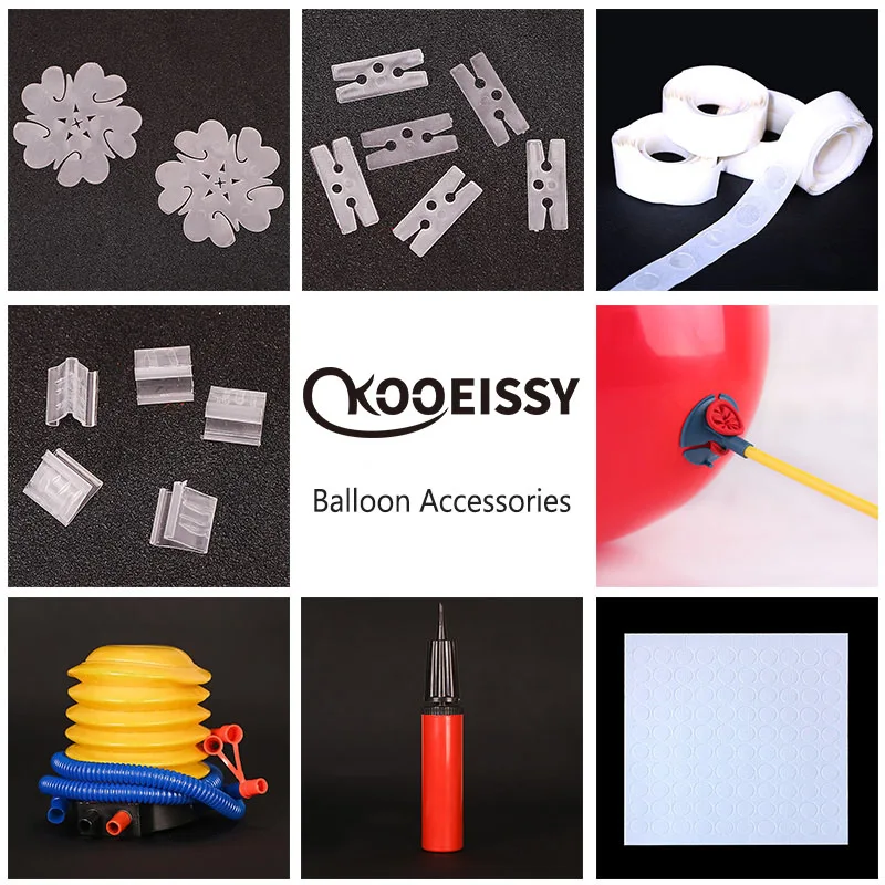 

Removable glue dots Balloon partner attachment inflator hand push needle Ball Pump balloon stick holder accessories