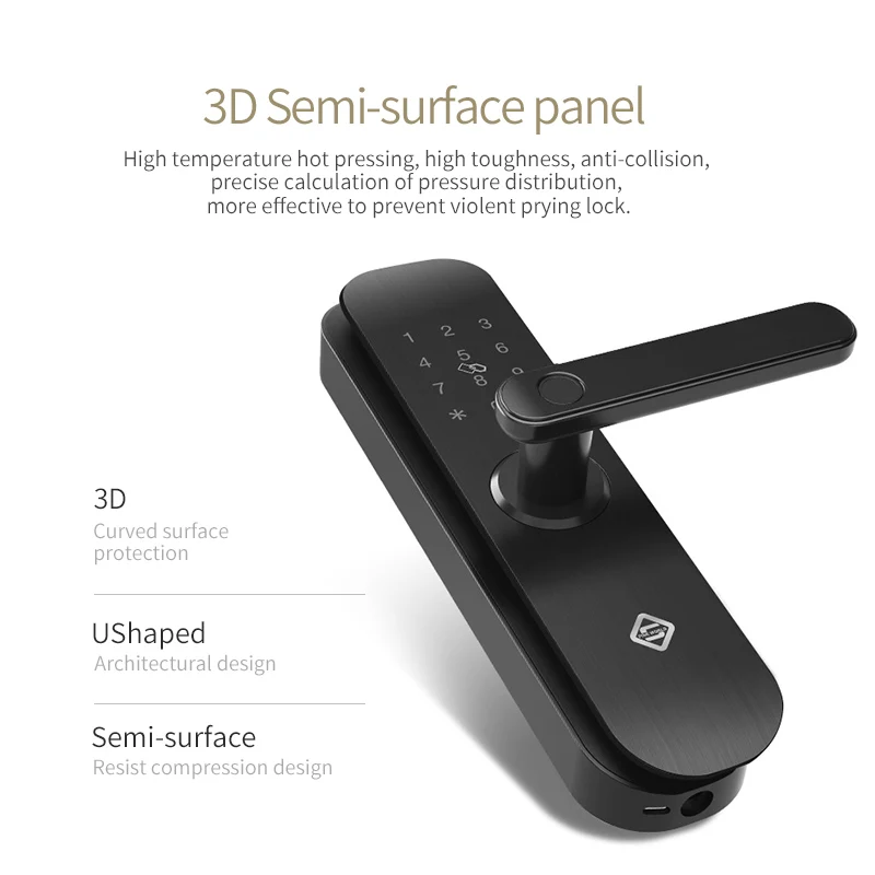 PINEWORLD Biometric Fingerprint Lock Security Intelligent Lock With WiFi Password RFID APP Remote UnlockSmart Lock Electronic