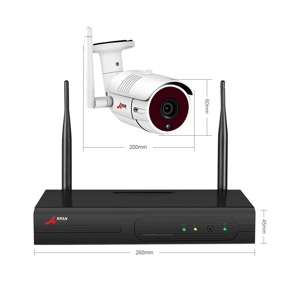 ANRAN 4CH wifi Беспроводная камера IP камера безопасности комплект 1080P HD 2 шт CCTV камера система наружная Водонепроницаемая домашняя система безопасности
