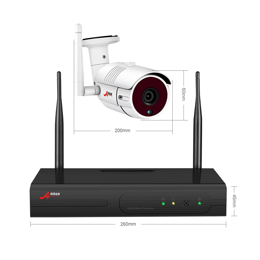  ANRAN 4CH WIFI Wireless Camera IP Security Camera Kit 1080P HD 2PCS CCTV Camera System Outdoor Wate - 32887146986