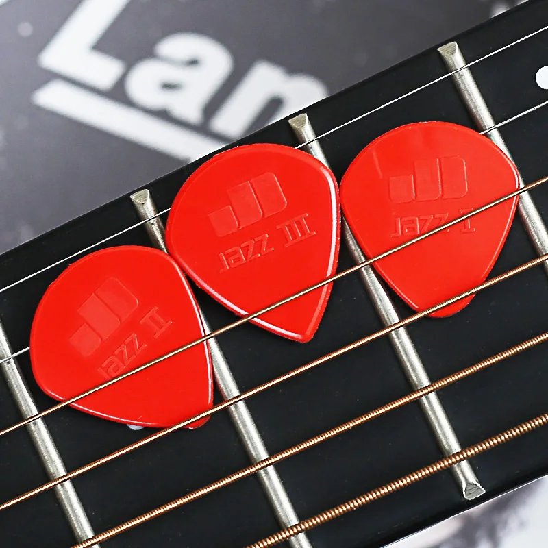 Нейлоновые медиаторы для гитары с острыми наконечниками ra Палочки набор в Палочки олова для Dunlop струны инструмента Аксессуары черный, красный 1,1/1,18/1,38 мм