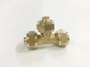 

Free shipping &12 pipe connector female thread pipe fitting water pipe brass tee connector bsp thread